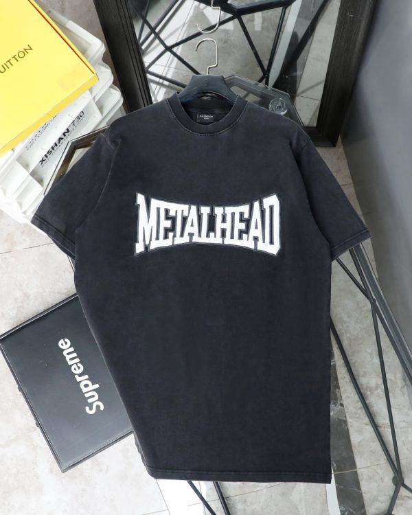 Best Selling Balenciaga Short Sleeves Black Cotton Washed Luxury