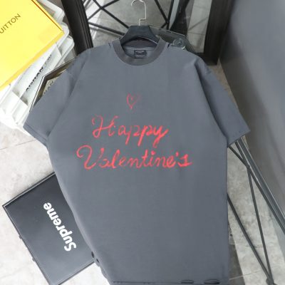 Best Selling Balenciaga T-Shirt White Cotton Breathable Luxury