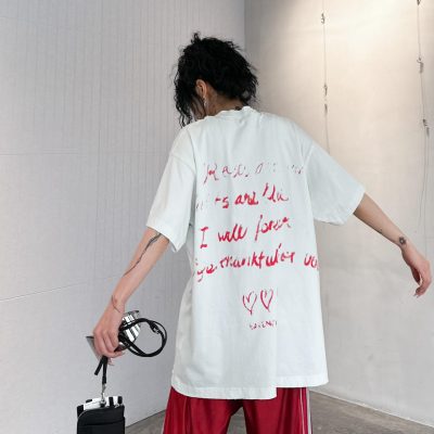 Luxury Balenciaga T-Shirt White Cotton Breathable Collection
