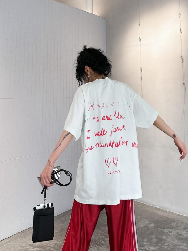 Luxury Balenciaga T-Shirt White Cotton Breathable Collection