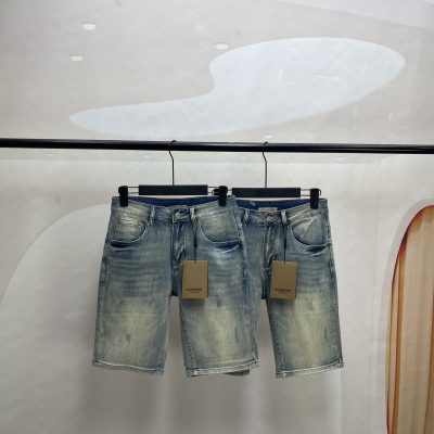 Premium Burberry Shorts Denim Casual Luxury