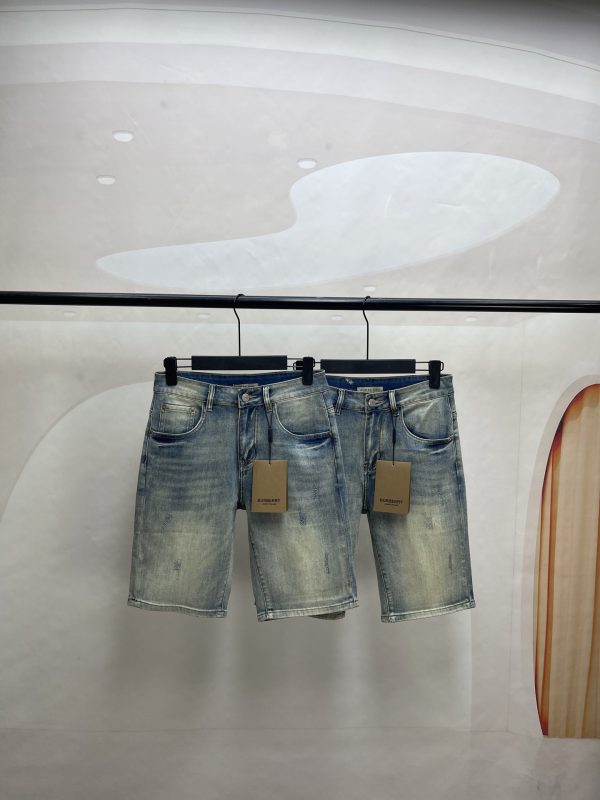 Premium Burberry Shorts Denim Casual Luxury