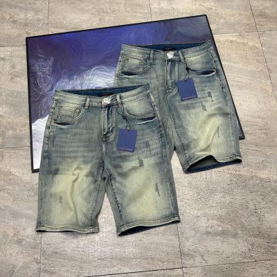 Premium Quality Louis Vuitton Shorts Denim Washed Luxury