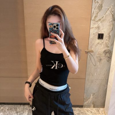 High Quality Calvin Klein Suspenders Black Logo Collection