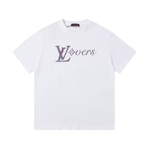 High Quality Louis Vuitton Short Sleeves Black Gradient Collection