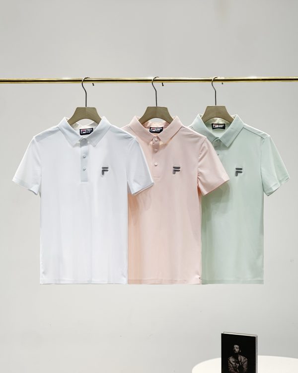 Premium Quality Fila Short-Sleeved White Silk Casual Luxury