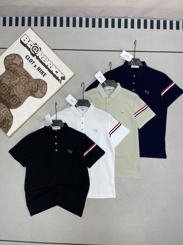 Luxury Thom Browne Short-Sleeved Red Cotton Casual Collection