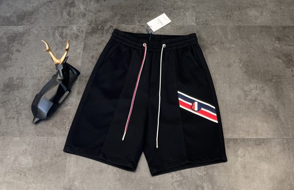 Premium Moncler Shorts Black Cotton Breathable Style