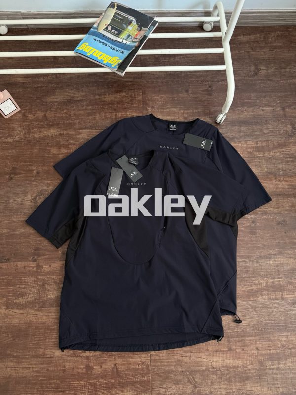 Premium Quality Oakley Short-Sleeved Shirts Navy Breathable Luxury