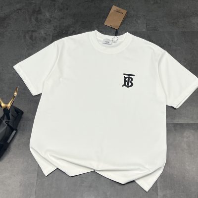 High Quality Burberry Short Sleeves Black Cotton Classic Collection