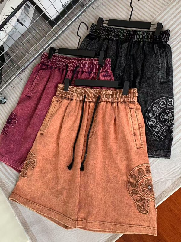 Luxury Chrome Hearts Shorts Black Knit Washed Luxury