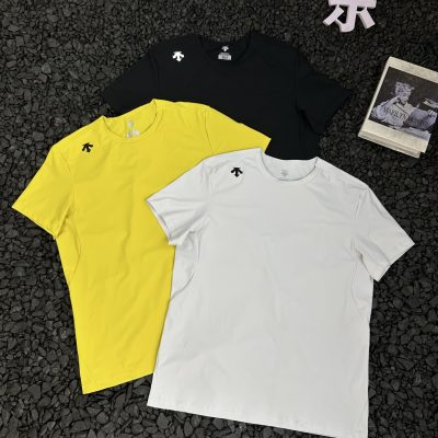 Best Selling Descente Short Sleeves Black Casual Style