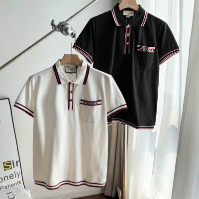 Luxury Gucci T-Shirts Black Striped Luxury