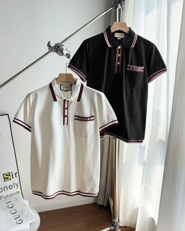 Luxury Gucci T-Shirts Black Striped Luxury