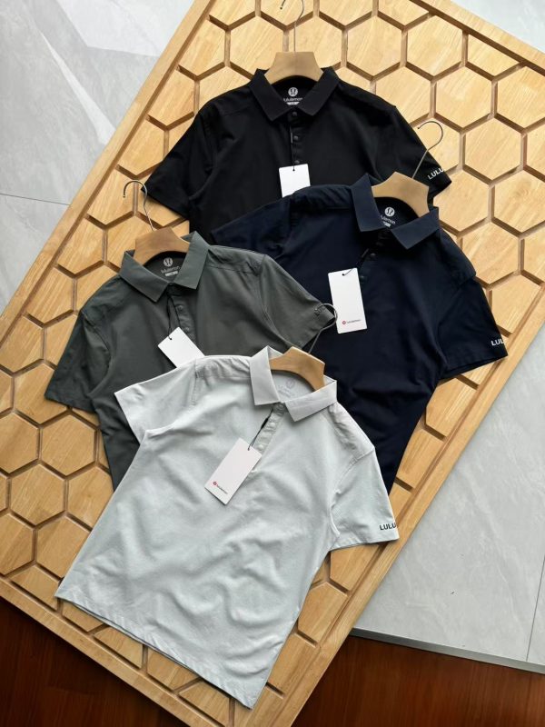 Premium Quality Lululemon Polo Shirt Black Polyester Casual Collection