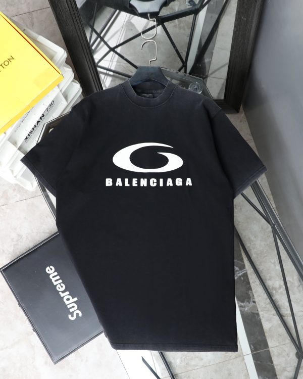 Best Selling Balenciaga Short Sleeves Black Cotton Classic Collection