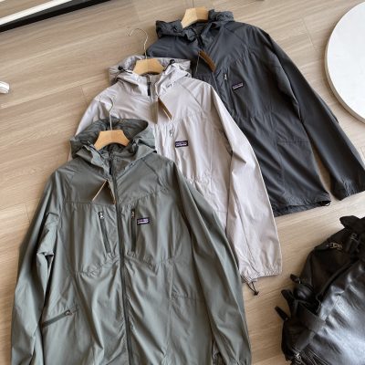 Premium Patagonia Coats Gray Nylon Breathable Collection