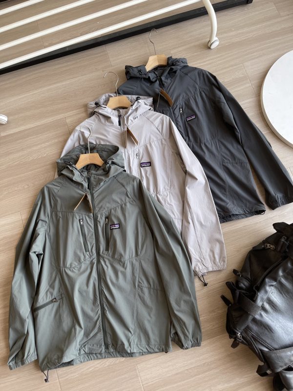 Premium Patagonia Coats Gray Nylon Breathable Collection