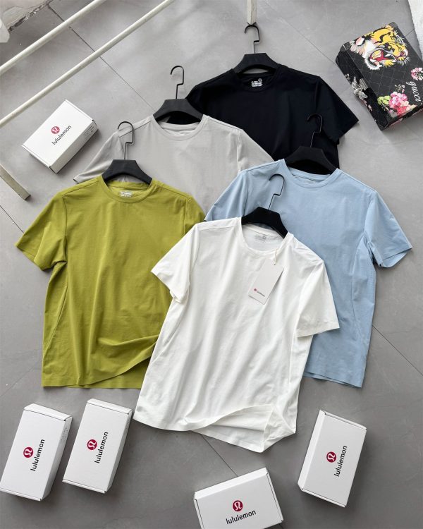 Premium Lululemon T-Shirt Black Knit Breathable Luxury