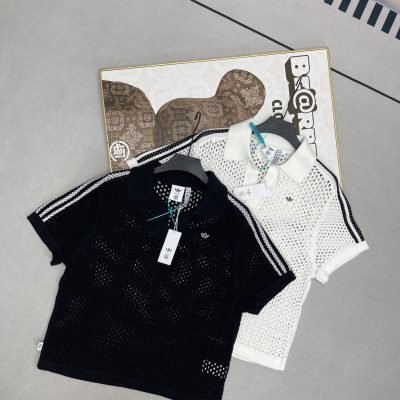 Premium Adidas Short-Sleeved Shirt Cotton Logo Collection