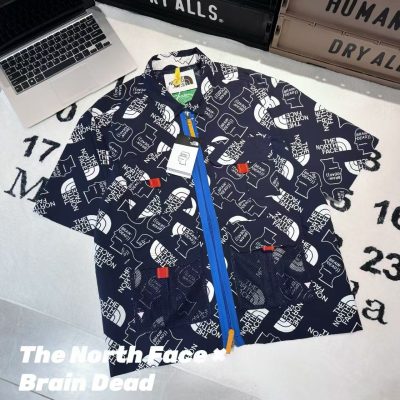 Premium The North Face Shirt Navy Nylon Casual Style