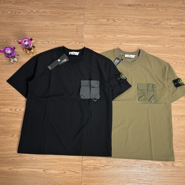 Best Selling Stone Island Short Sleeves Black Nylon Classic Collection