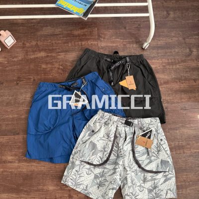 Luxury Ami Shorts White Nylon Oversized Style