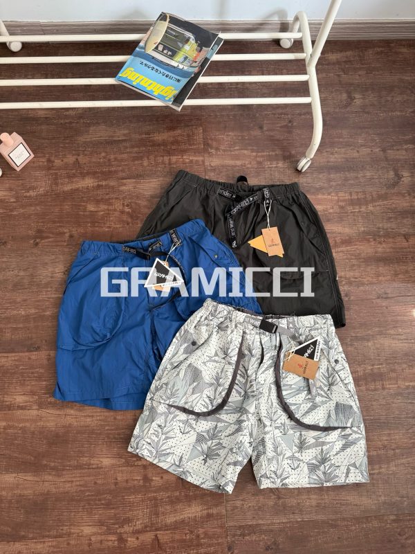 Luxury Ami Shorts White Nylon Oversized Style
