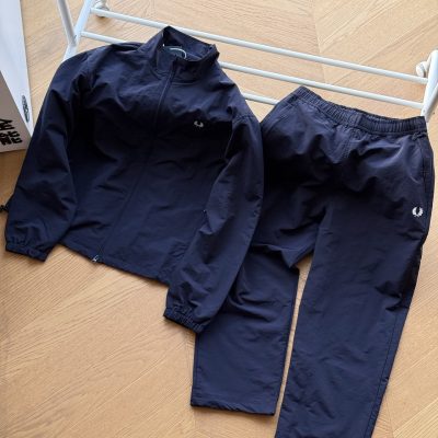 High Quality Fred Perry Suits Navy Nylon Retro Luxury
