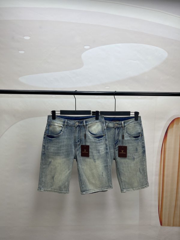 Luxury Louis Vuitton Shorts Denim Washed Collection