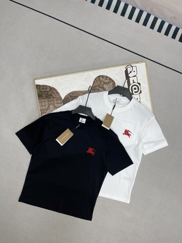 High Quality Burberry Short Sleeves White Cotton Classic Style