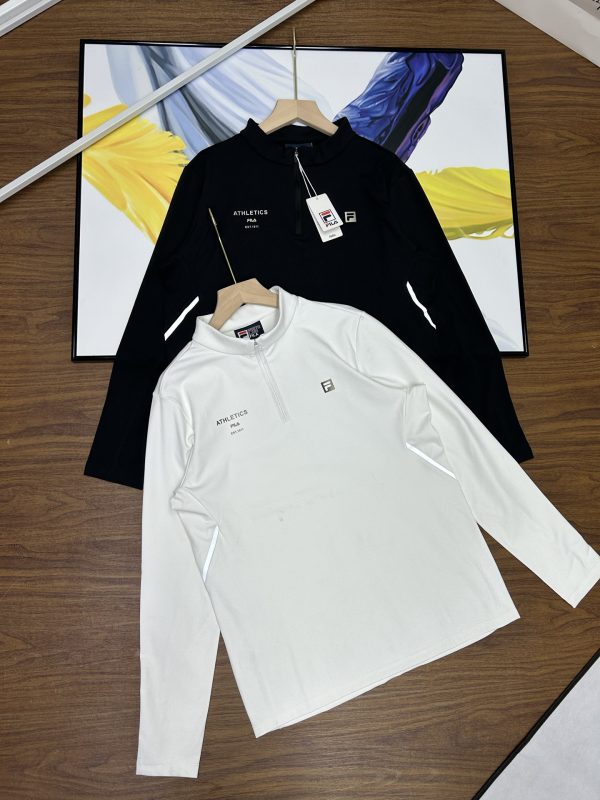 Premium Fila Long Sleeves Black Cotton Logo Collection