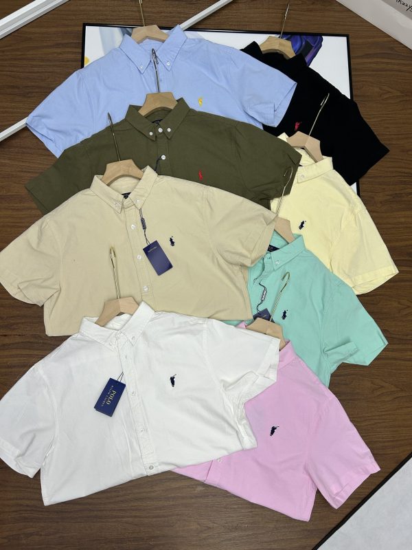Premium Quality Ralph Lauren Short Sleeves Black Cotton Casual Luxury