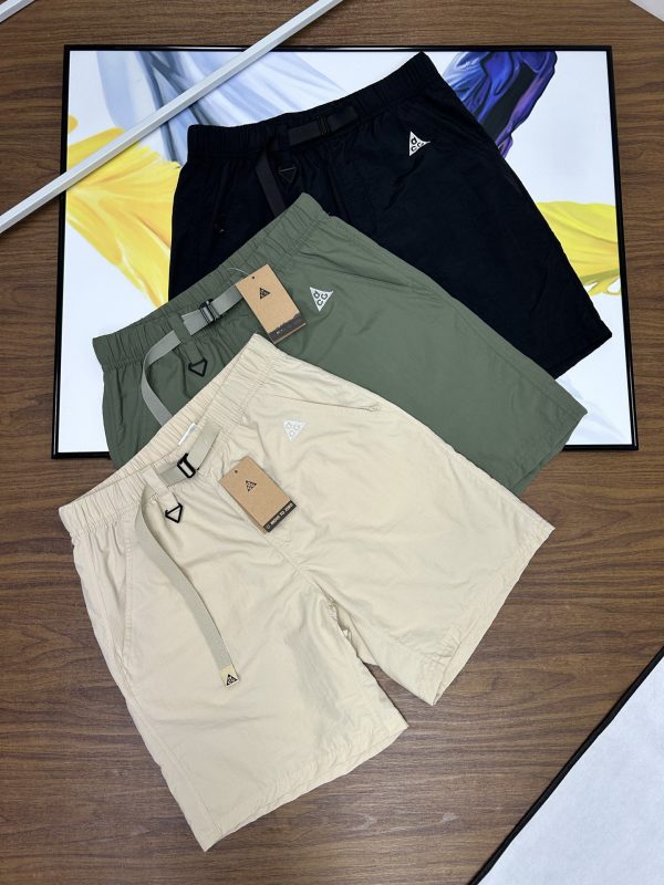 High Quality Nike Shorts Black Nylon Embroidered Style