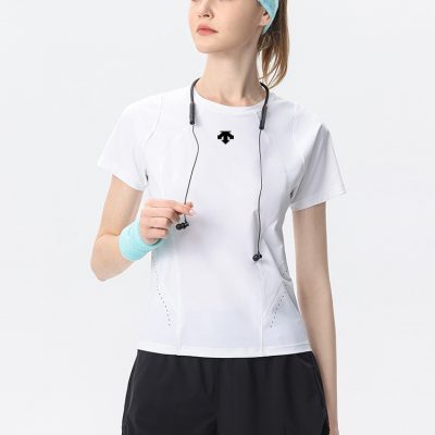 Best Selling Descente Short Sleeves White Breathable Style