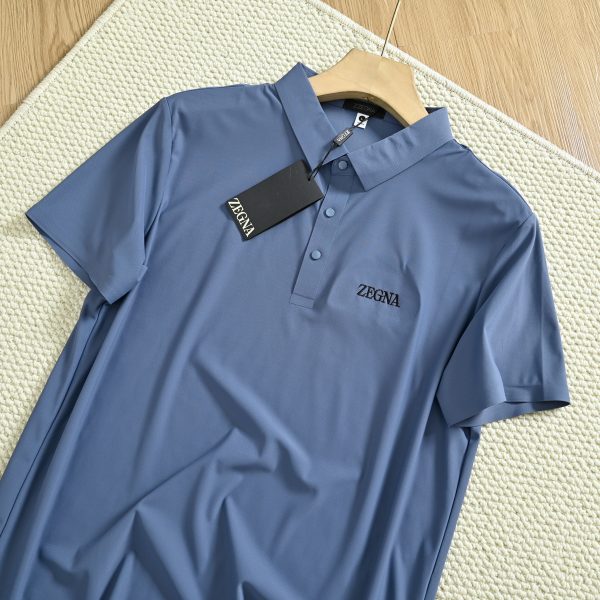Best Selling Zegna Short-Sleeved Black Silk Classic Style
