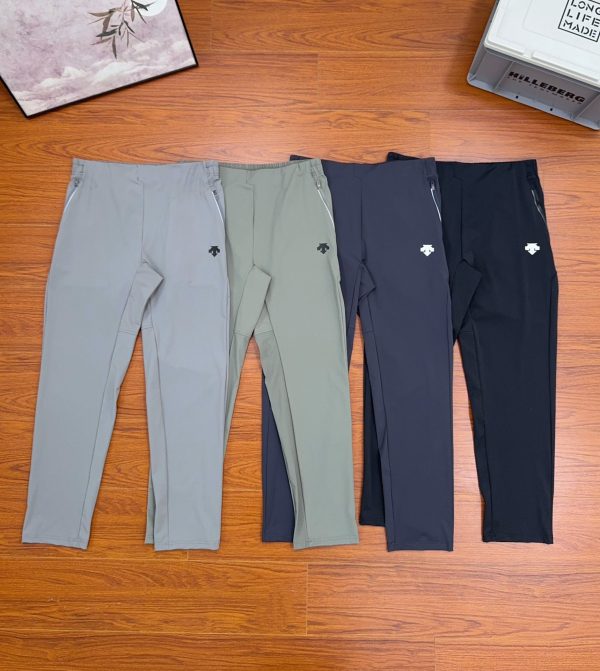 Premium Quality Descente Trousers Black Silk Breathable Style