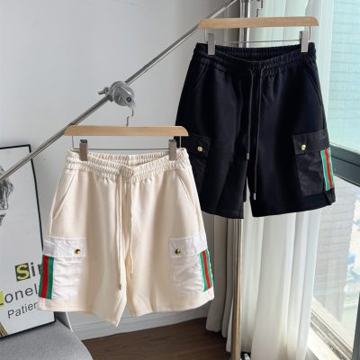 Luxury Gucci Shorts Red Knit Embroidered Collection