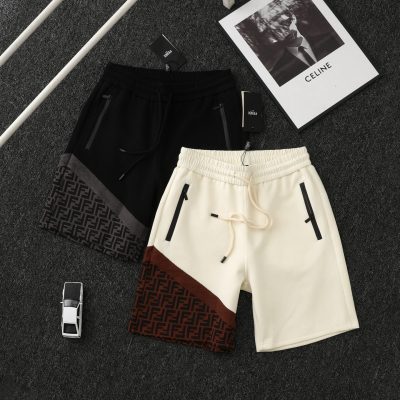 Best Selling Fendi Shorts Black Cotton Print Style