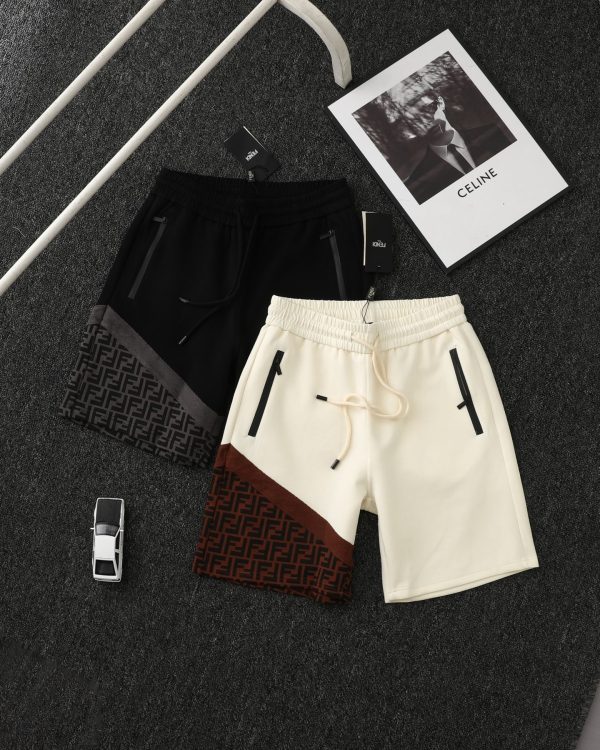 Best Selling Fendi Shorts Black Cotton Print Style