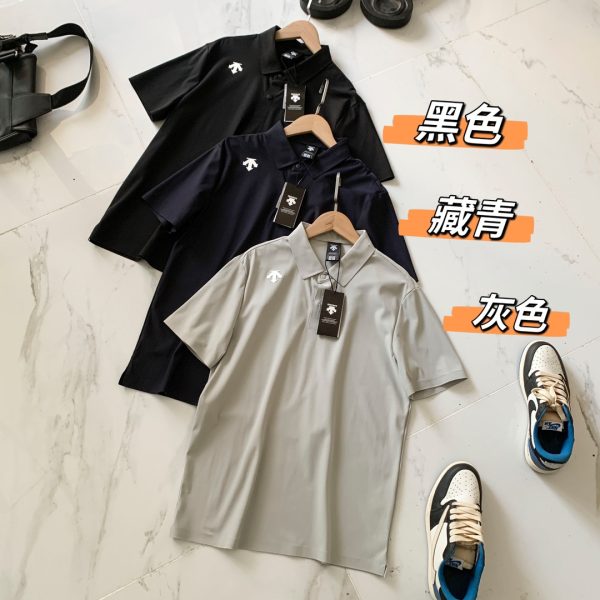 Best Selling Descente Short Sleeves Black Nylon Formal Collection