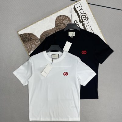 Premium Gucci Short Sleeves White Cotton Classic Luxury