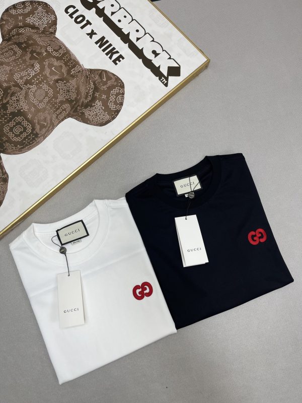 Premium Gucci Short Sleeves White Cotton Classic Collection