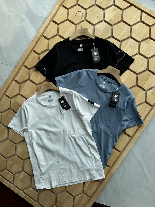 Premium Quality Descente Short Sleeves Black Cotton Urban Collection