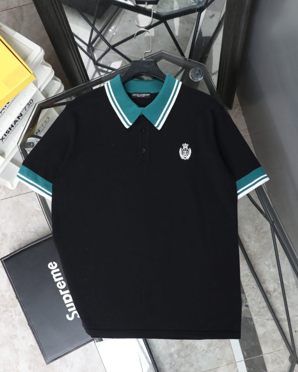 High Quality Dolce & Gabbana Short-Sleeved T-Shirts Black Wool Logo Luxury