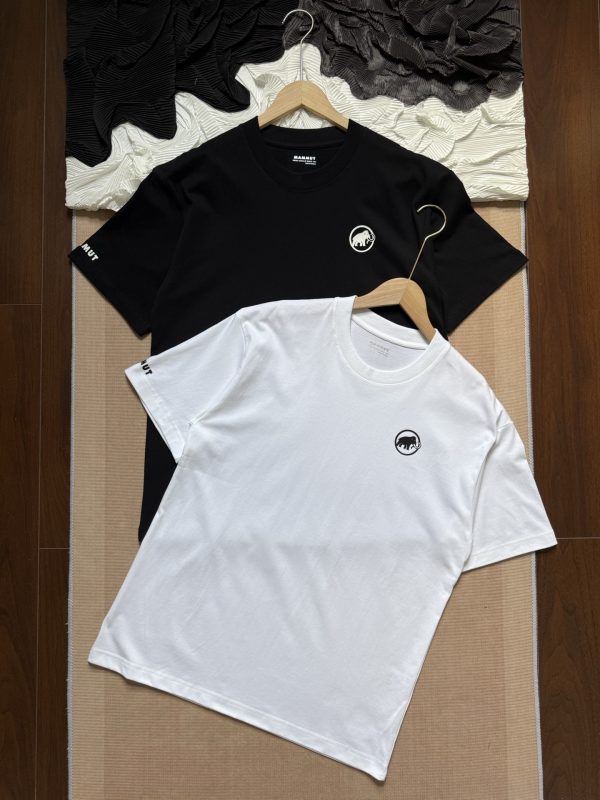 Premium Mammut Short Sleeves Black Cotton Logo Luxury