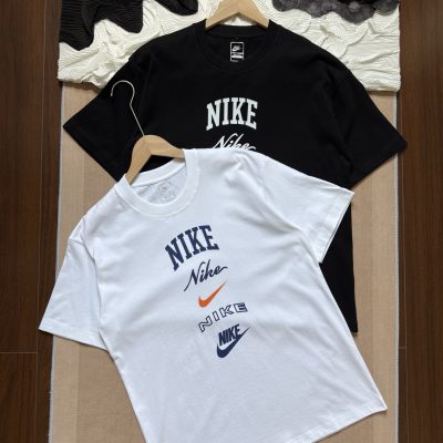 Best Selling Nike Short Sleeves Black Cotton Logo Collection