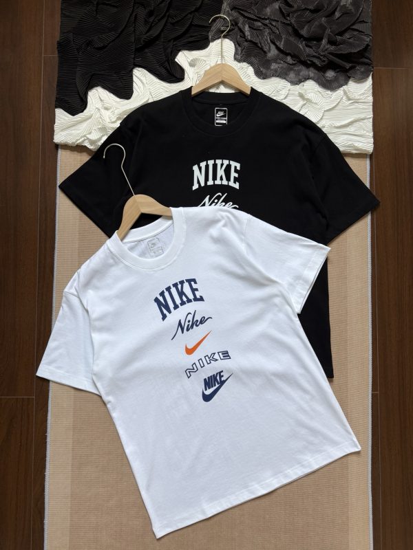Best Selling Nike Short Sleeves Black Cotton Logo Collection