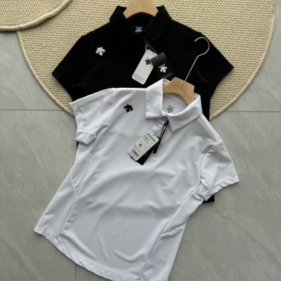 Premium Descente Short-Sleeved Black Breathable Luxury