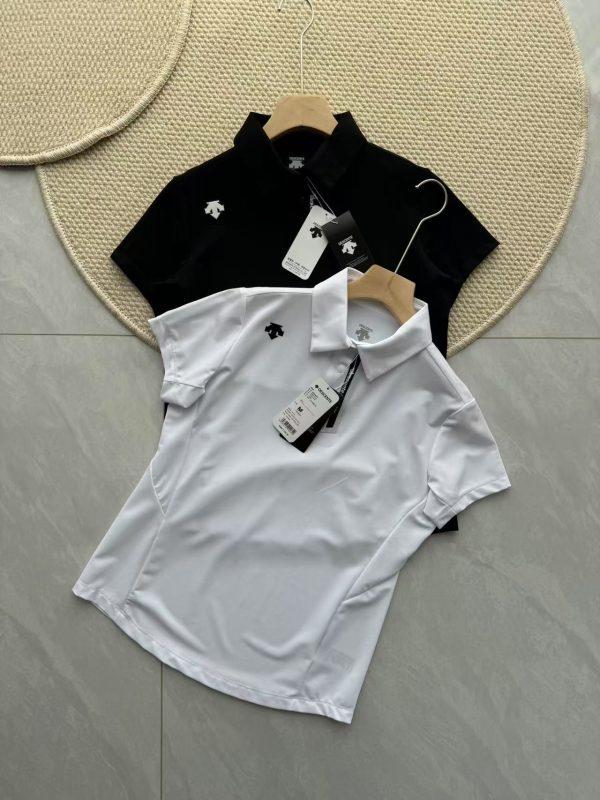 Premium Descente Short-Sleeved Black Breathable Luxury